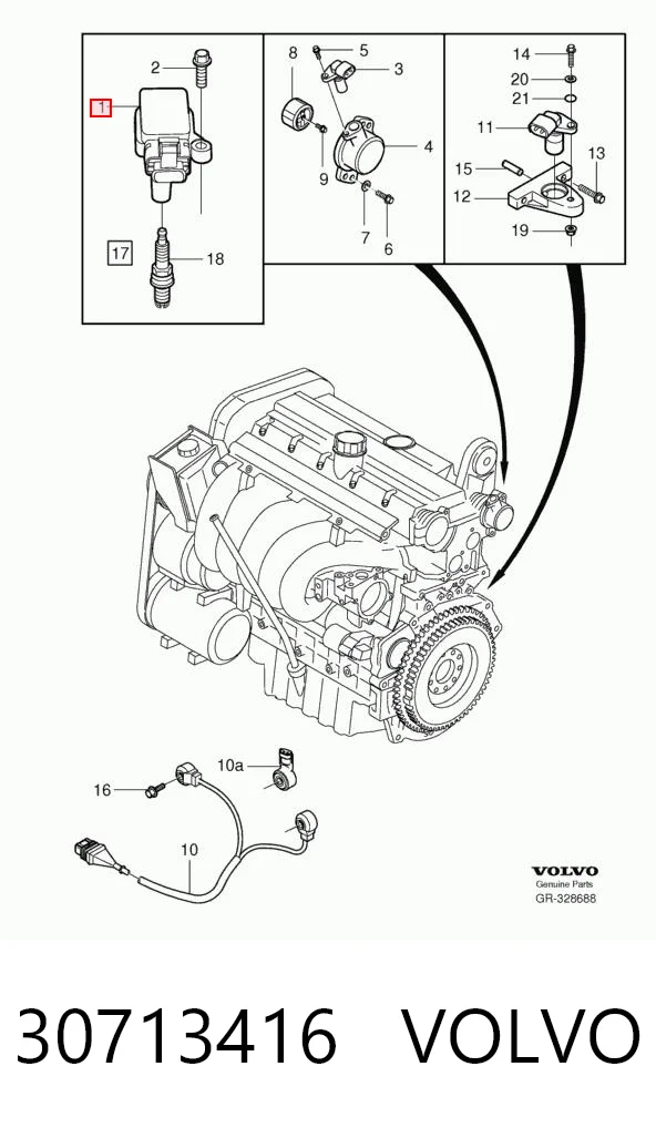30713416 Volvo Bobina de ignición