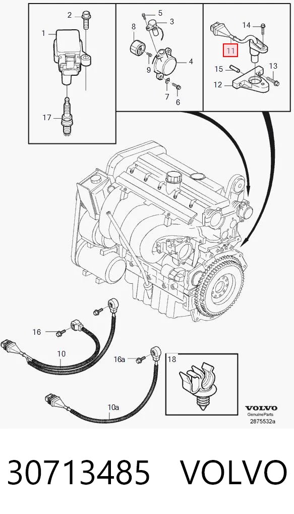 30713485 Volvo Sensor de posición del cigüeñal