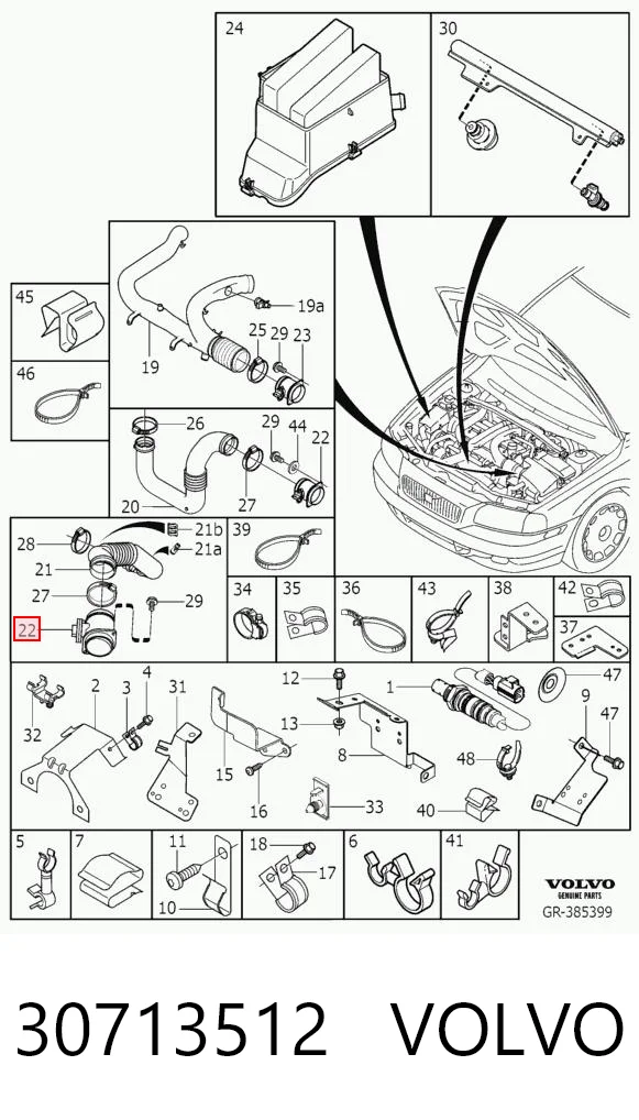 30713512 Volvo Sensor de flujo de aire