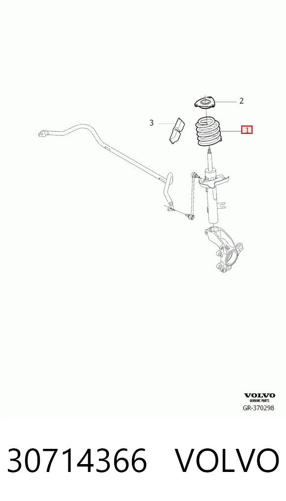 Muelle delantero 30714366 VOLVO