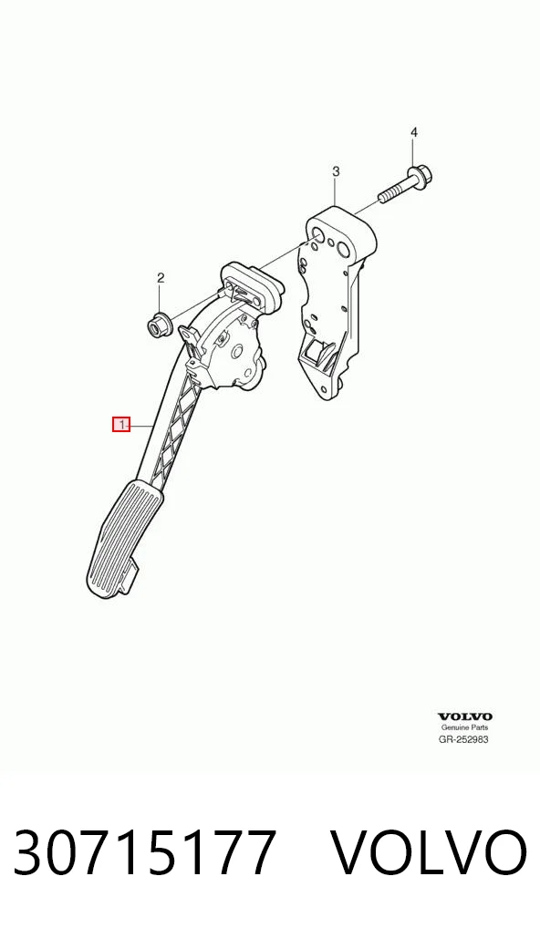 Pedal del acelerador 30715177 VOLVO