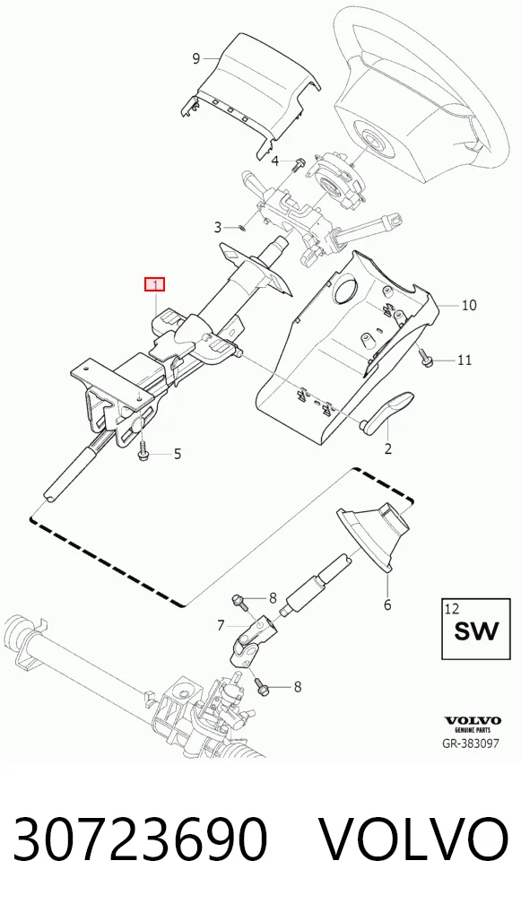 Comprar Columna de dirección Volvo XC90 a bajo precio