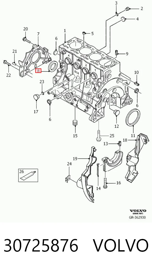 Retén del cigüeñal frontal Suzuki Samurai  (1988-2004)