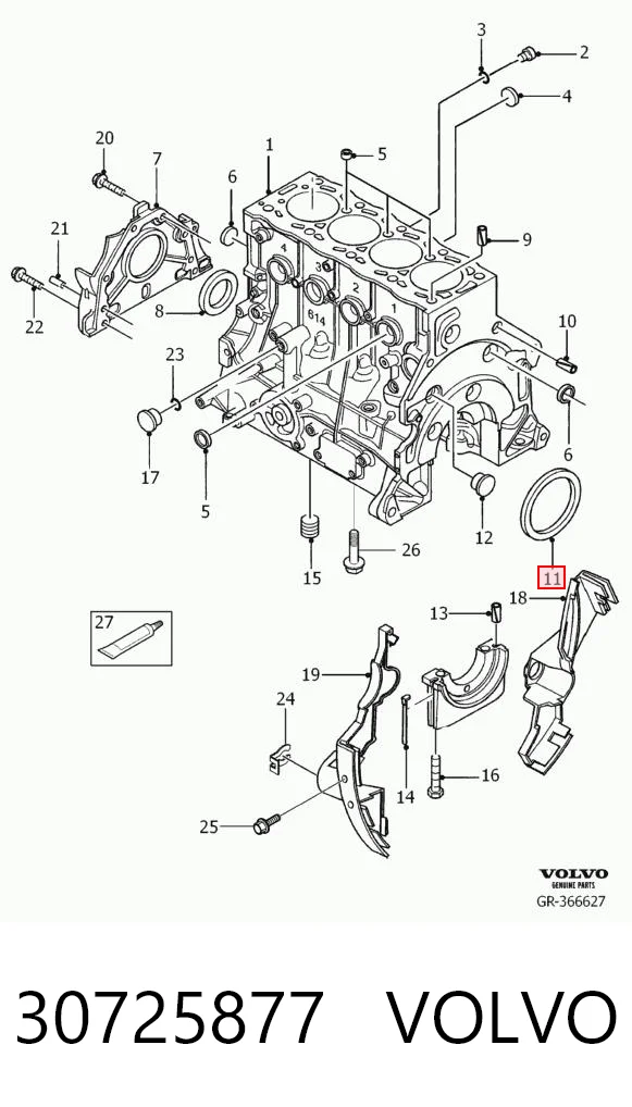 Anillo retén cigüeñal para Fiat Ducato II 230L