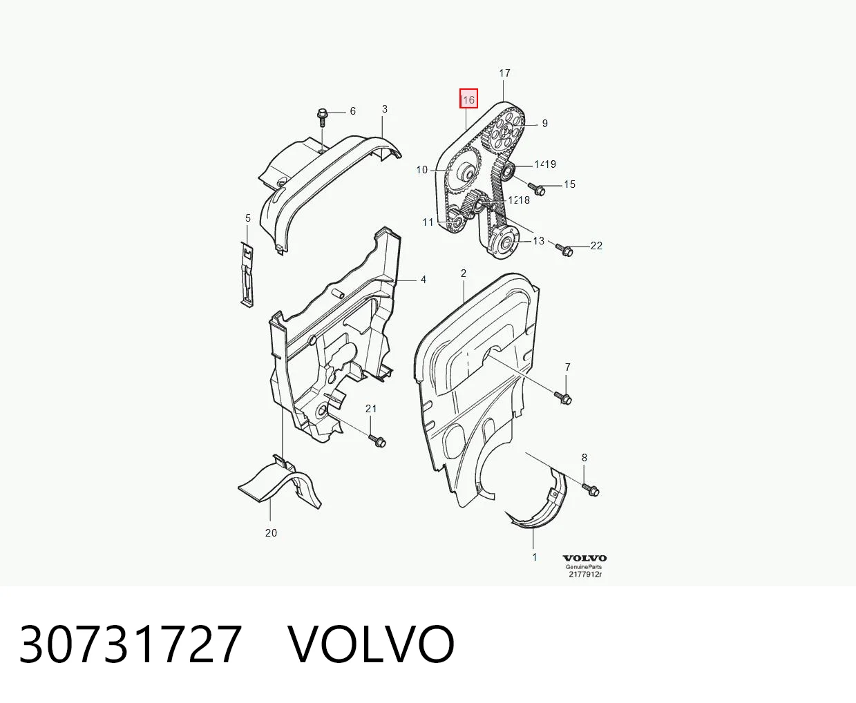 30731727 Volvo Kit correa de distribución