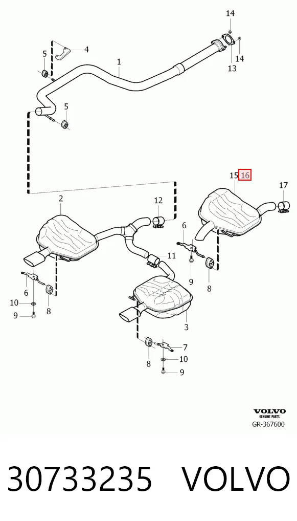 Silencioso trasero para Chevrolet Captiva I (C100)