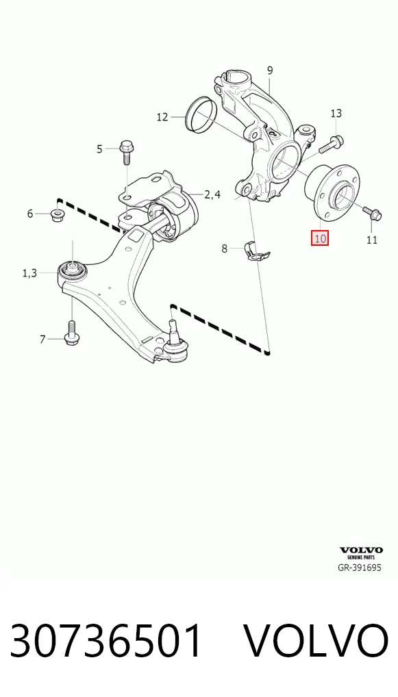 30736501 Volvo Cubo delantero