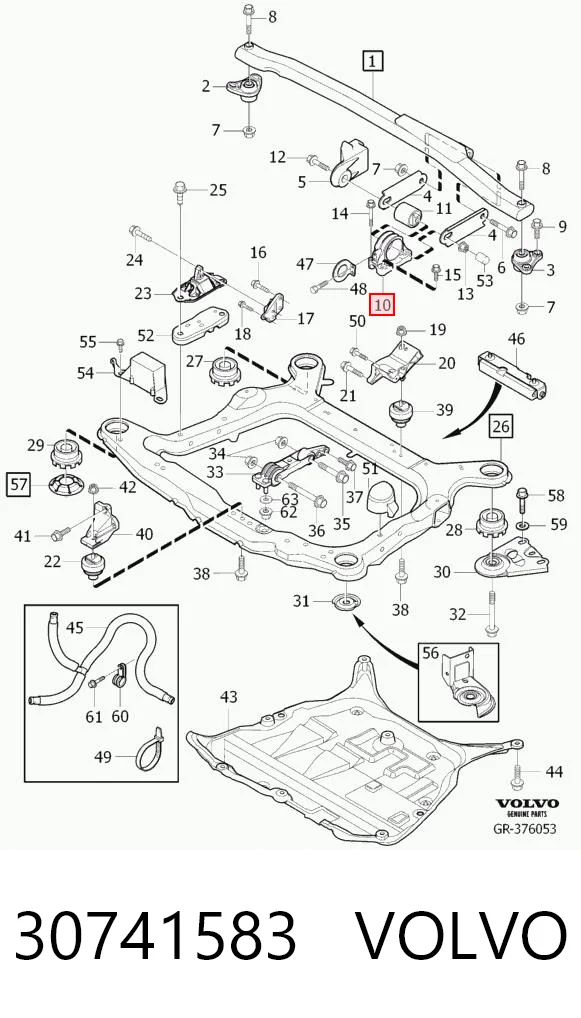 30741583 Volvo Soporte superior del motor