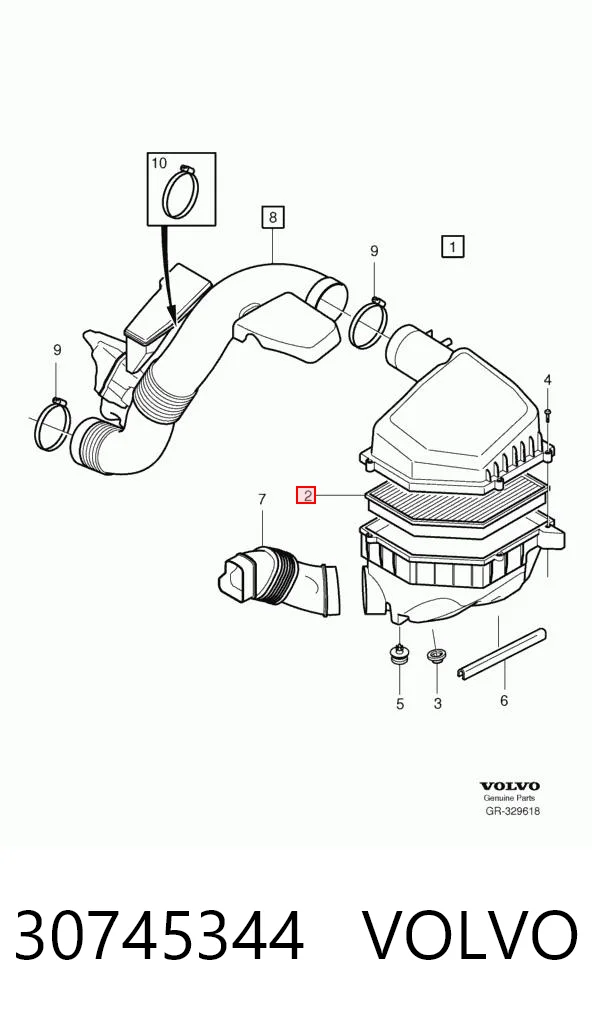 30745344 Volvo Filtro de aire de motor