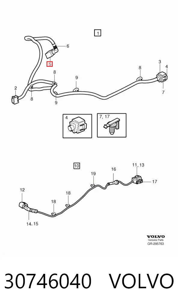 30746040 Volvo Cable del sensor ABS delantero