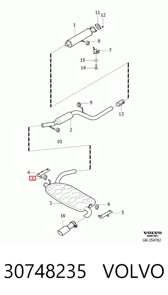 Comprar Soporte de tubo de escape S80 I TS, TH, KV