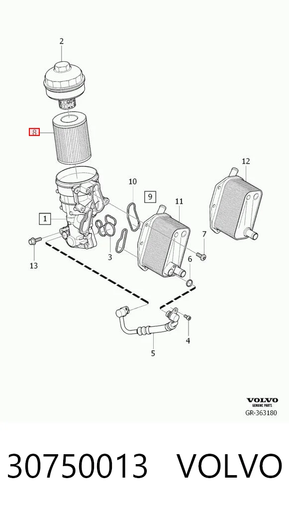 30750013 Volvo Filtro aceite