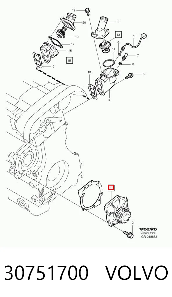 30751700 Volvo Bomba refrigerante coche