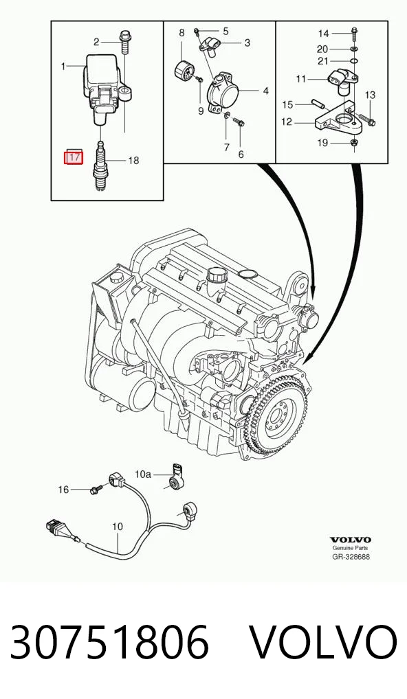 30751806 Volvo Bujía de ignición
