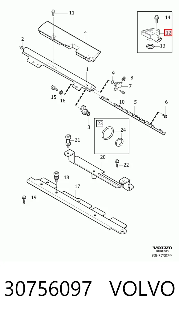 30756097 Volvo Sensor de presión de sobrealimentación