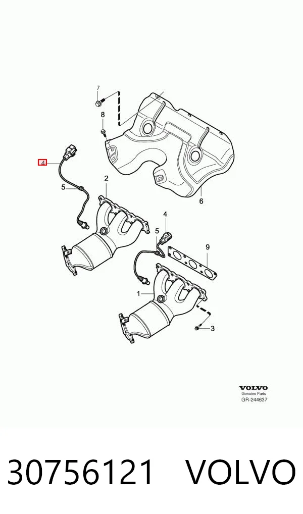 30756121 Volvo Sensor de oxígeno previo al catalizador
