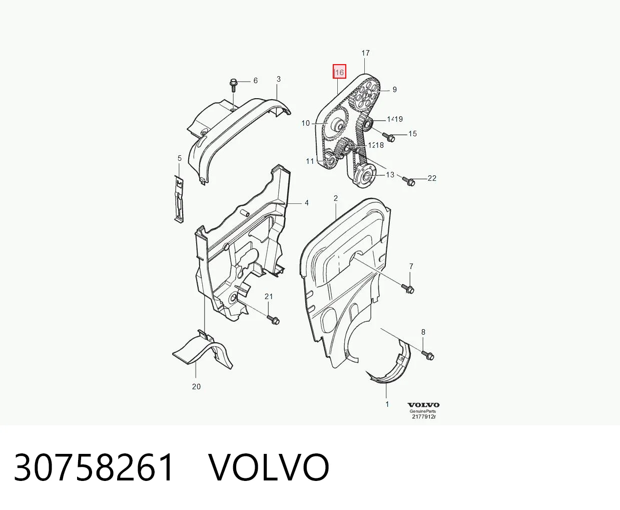 30758261 Volvo Kit correa de distribución