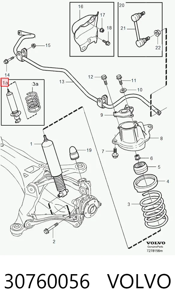 30760056 Volvo Amortiguadores posteriores