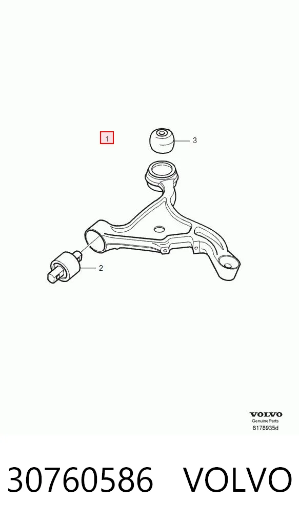 30760586 Volvo Brazo inferior izquierdo de la suspensión delantera
