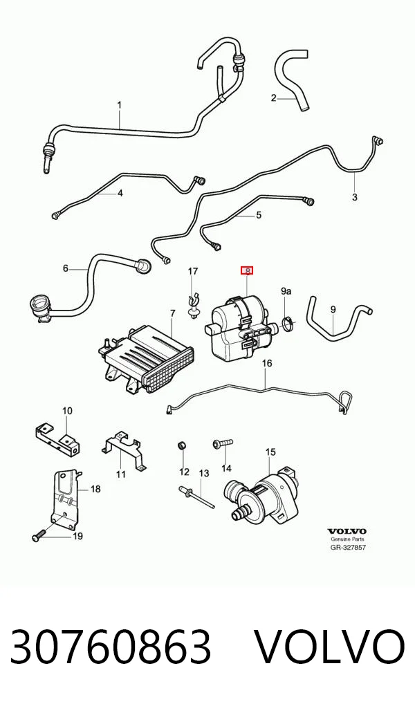 Válvula de purga de vapores de combustible Volvo S40 II sedán (MS) (2004 - 2012) precio, desde 99,37 EUR