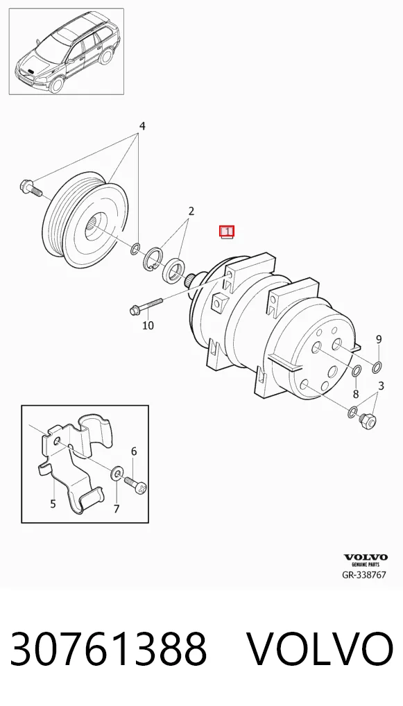 30761388 Volvo Compresor climatizador