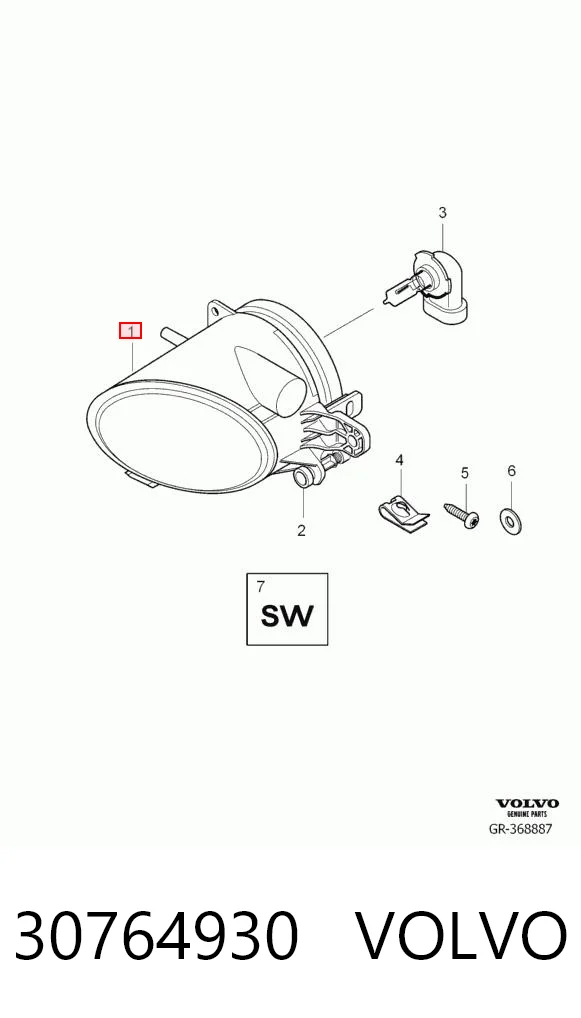 30764930 Volvo Luces antiniebla  izquierdo