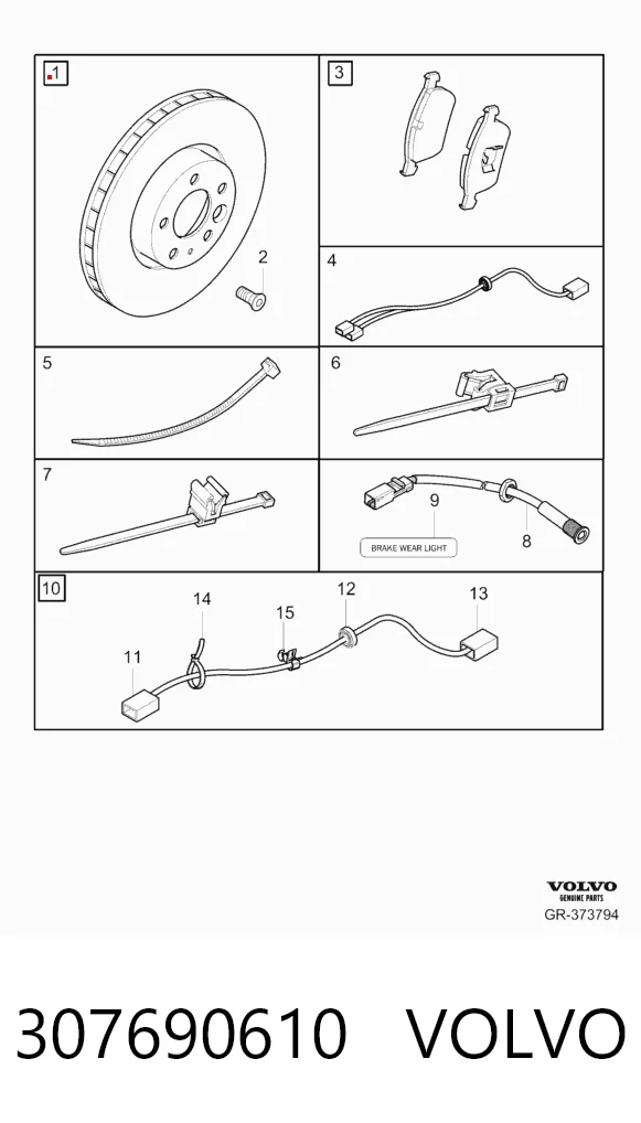 Disco de freno delantero 307690610 VOLVO
