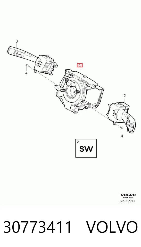 30773411 Volvo Anillo de AIRBAG 