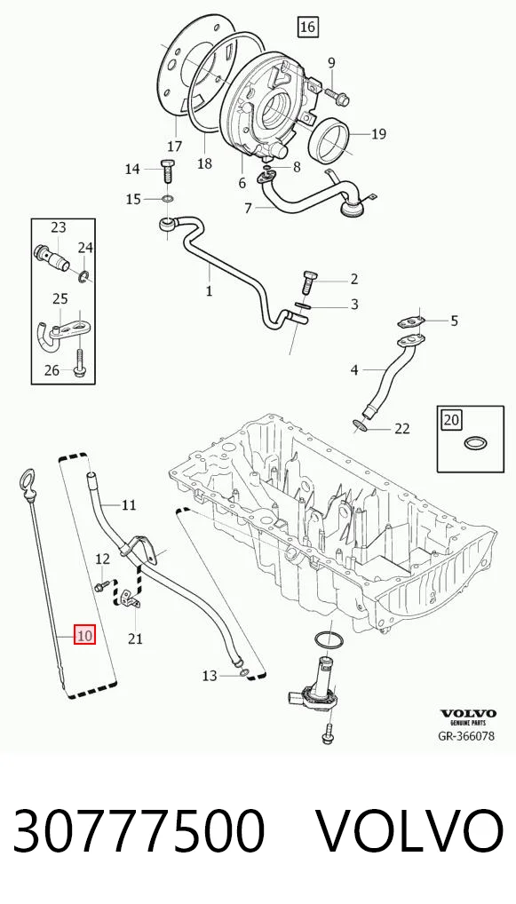 30777500 Volvo Medidor de aceite