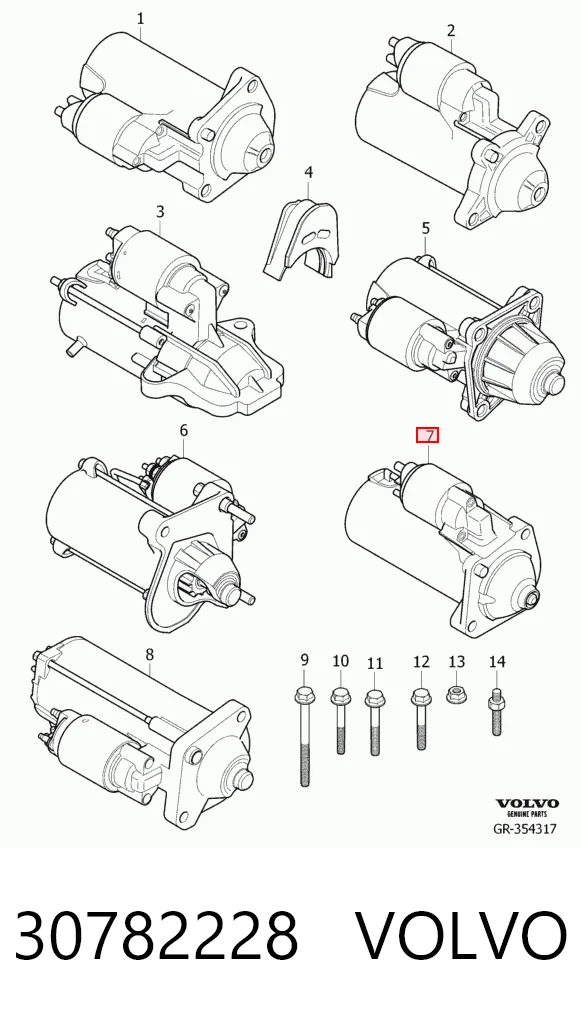 30782228 Volvo Arranque motores