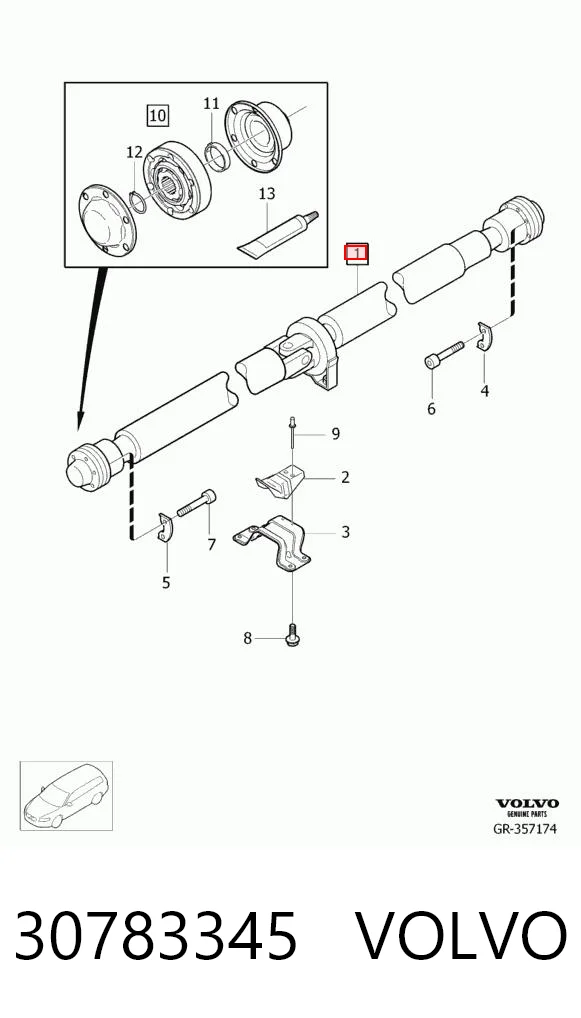 30783345 Volvo Árbol cardán