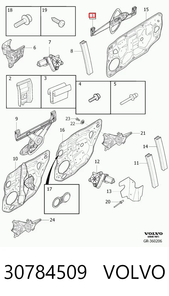 30784509 Volvo Elevalunas