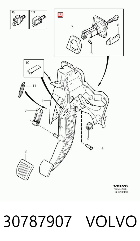 Cilindro maestro de embrague para Volvo S80 AS, AR