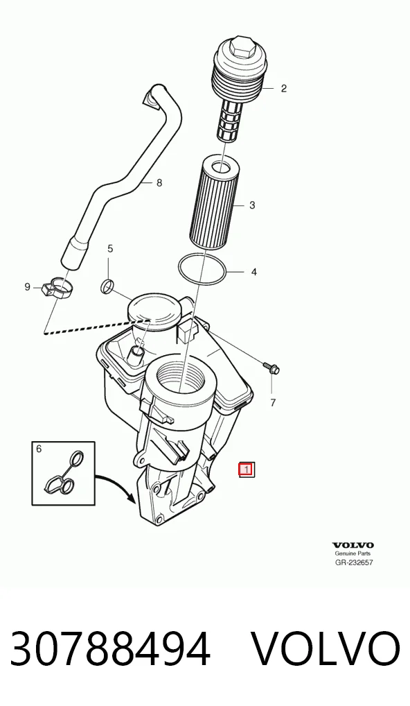 30788494 Volvo Portafiltro de aceite
