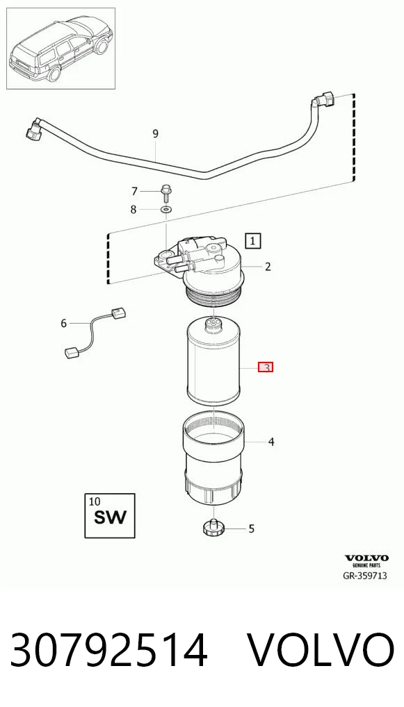 30792514 Volvo Filtro de gasolina