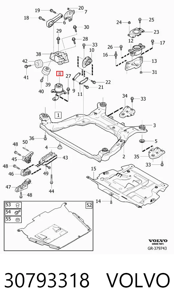 30793318 Volvo Soportes de motor delantero
