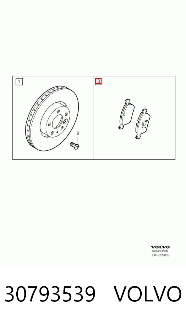 30793539 Volvo Pastillas delanteras