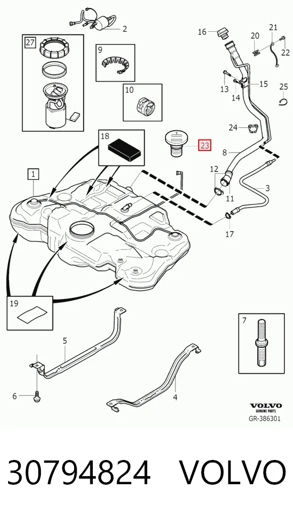 30794824 Volvo Filtro de gasolina