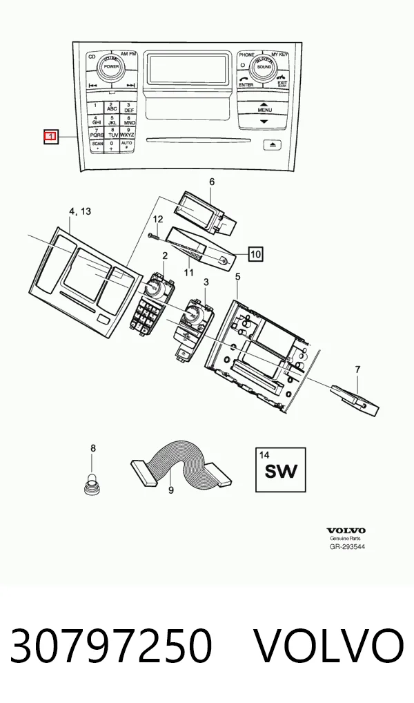 Radio para Volvo XC90  