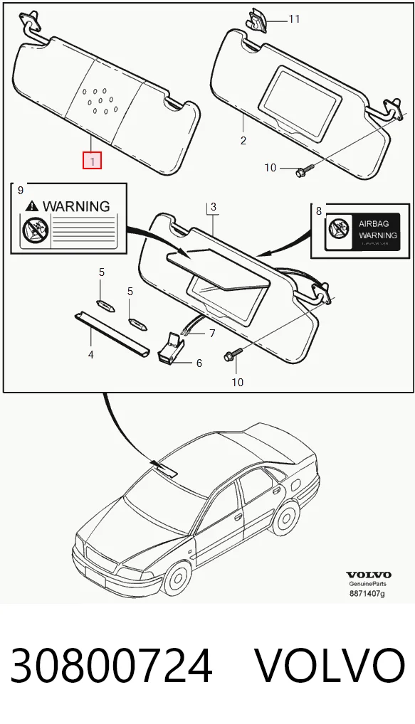 Visera para Volvo S40 I VS