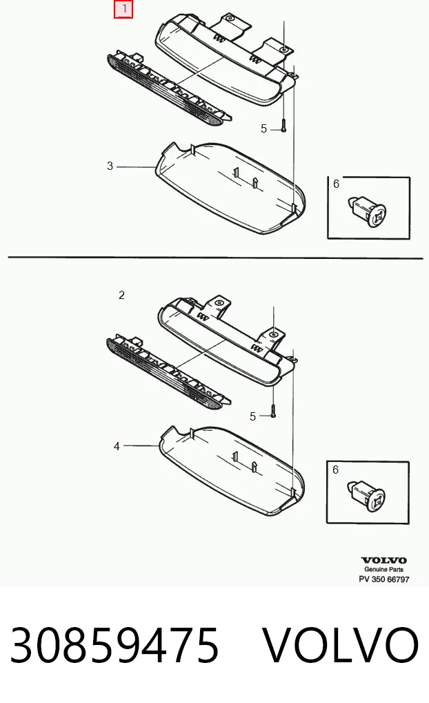 Comprar Luz de freno trasera adicional Volvo S40 I VS a bajo precio