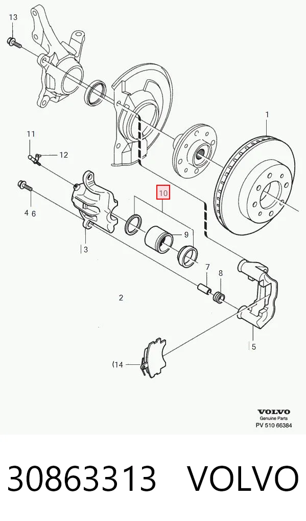 Kit de reparación de pinzas Toyota Corolla  (1992-1997)