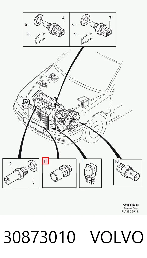 Comprar Sensor de temperatura del refrigerante, salpicadero S40 I VS