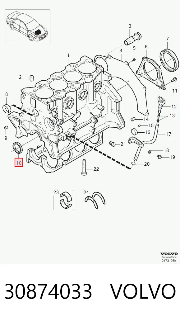 Retén de cigüeñal frontal NOK AH8740H0 precio, desde 5,79 EUR