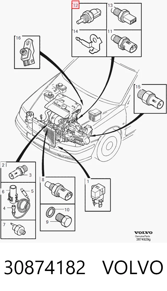Sensor de temperatura para Mitsubishi L 200 K4T