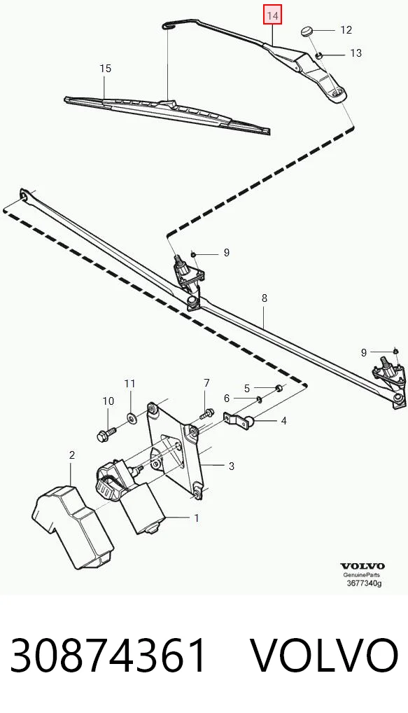 Comprar Brazo del limpiaparabrisas Volvo S40 I VS