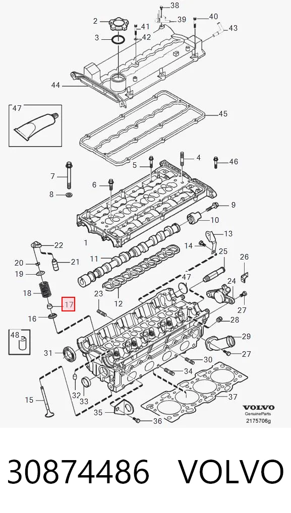 Retenes de válvulas KMD307342 Fiat/Alfa/Lancia