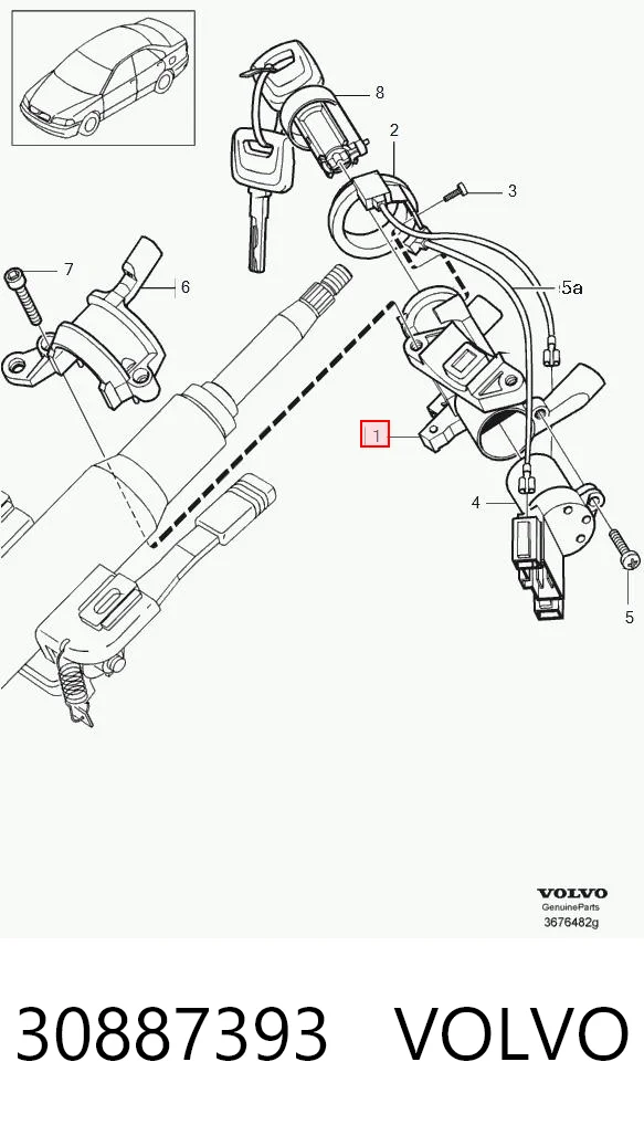 Interruptor de encendido Volvo S40 I (1995-2003)
