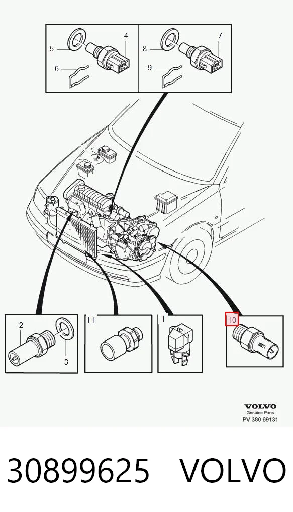 Interruptor piloto de marcha atrás Renault Scenic III (2009-2016)