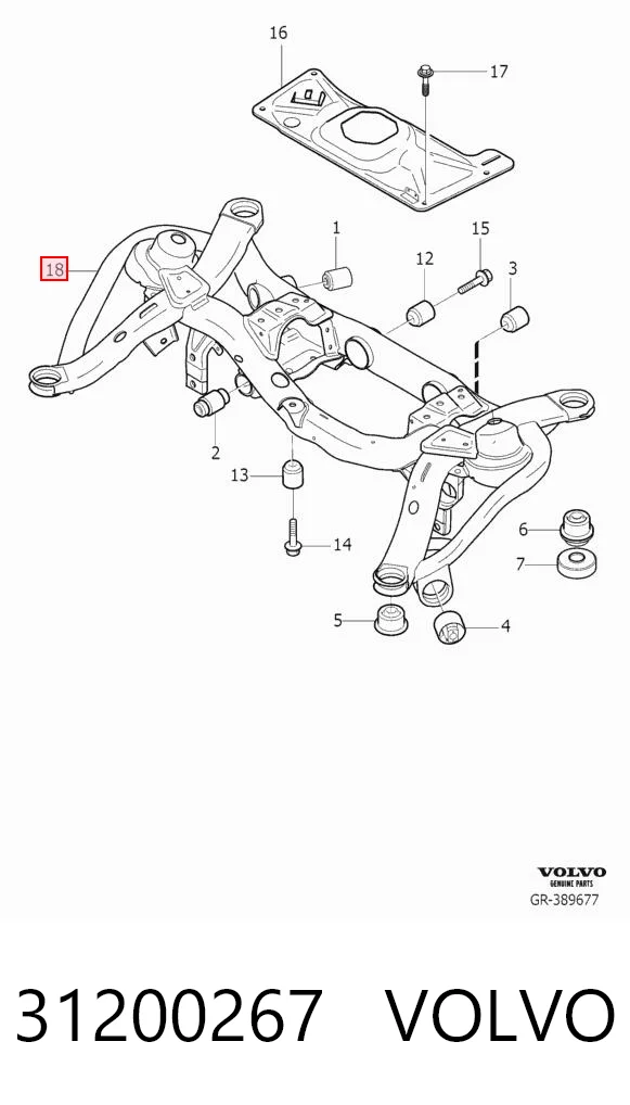Comprar Subchasis trasero soporte motor Volvo XC90   a bajo precio